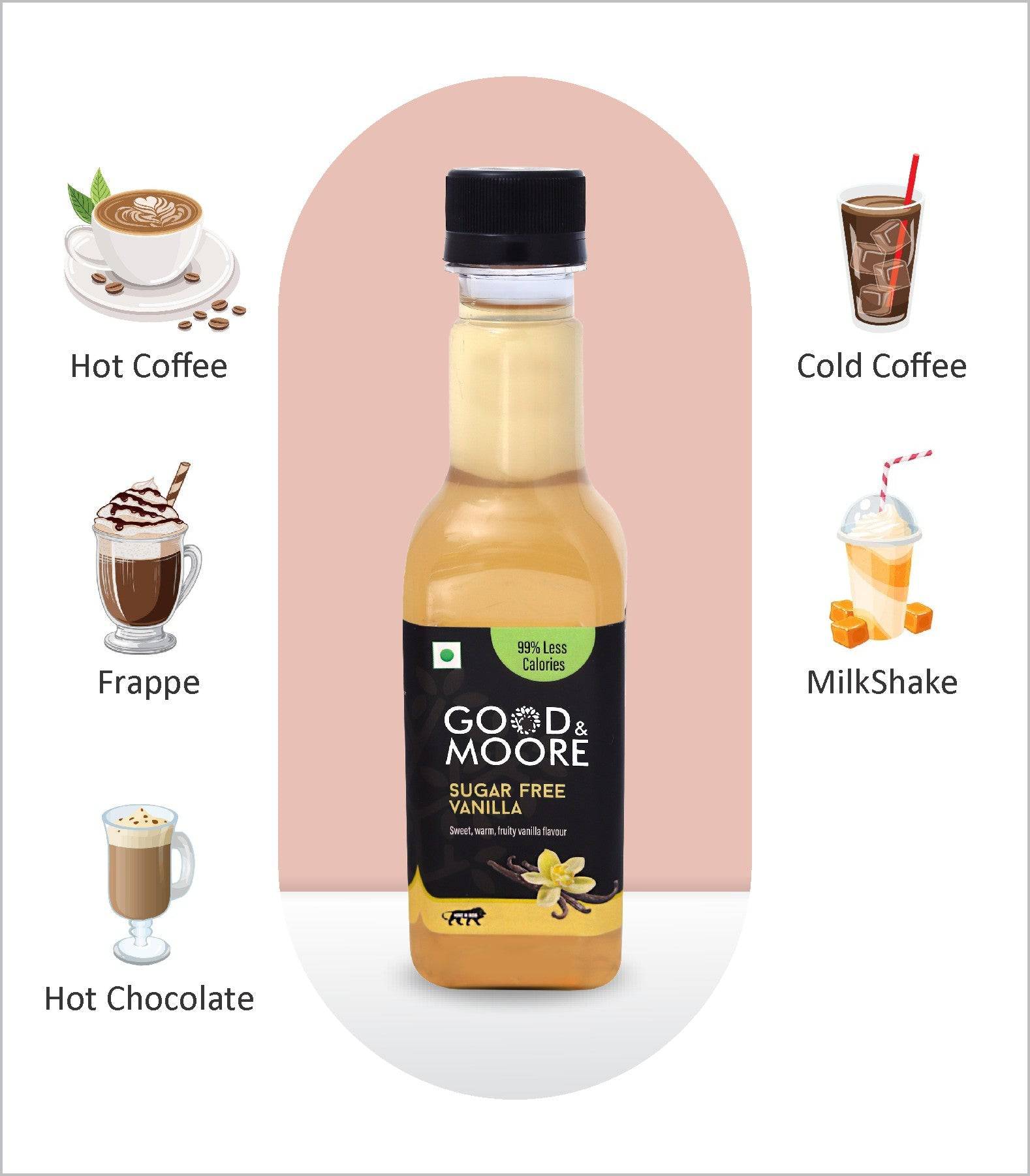 Good & Moore Sugar free Vanilla Syrup | 250 ML | 750 ML - India shopping