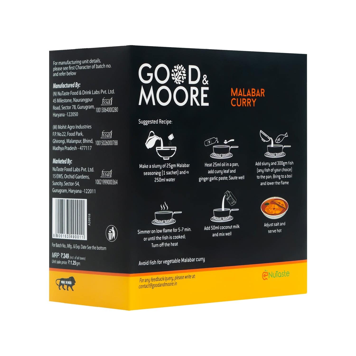 Good & Moore Malabar Curry Pre-mix | 200 gms - India shopping