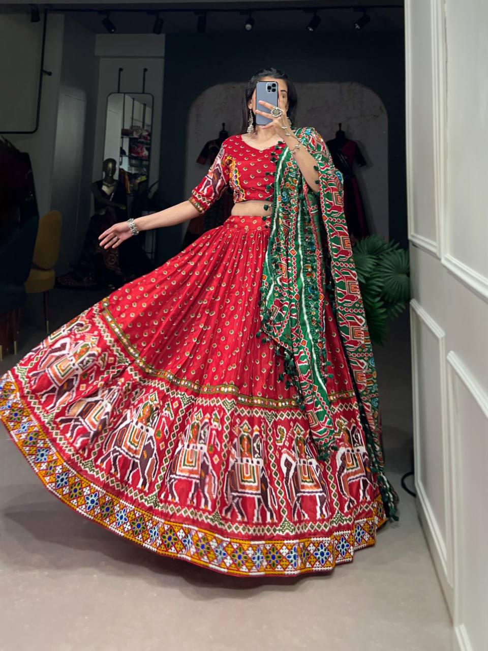 Patola Print Lehenga Ready To Wear  | Aug-24