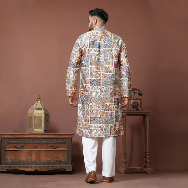 Meraki Ethnic Kalamkari Tapestry Kurta Pajama | Ready To Wear