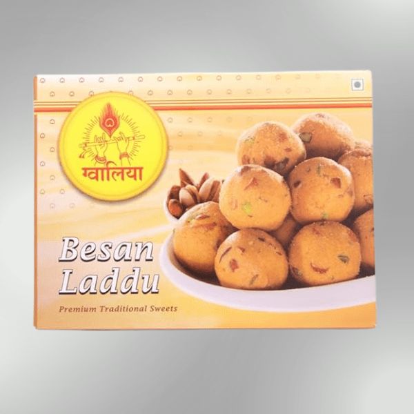 Gwalia Sweets Besan Laddu with Dry Fruits - 500 gms - India shopping