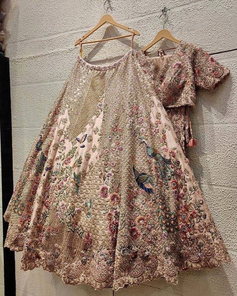 Satin Silk Lehenga Choli With Embroidered Work | Ready To Wear