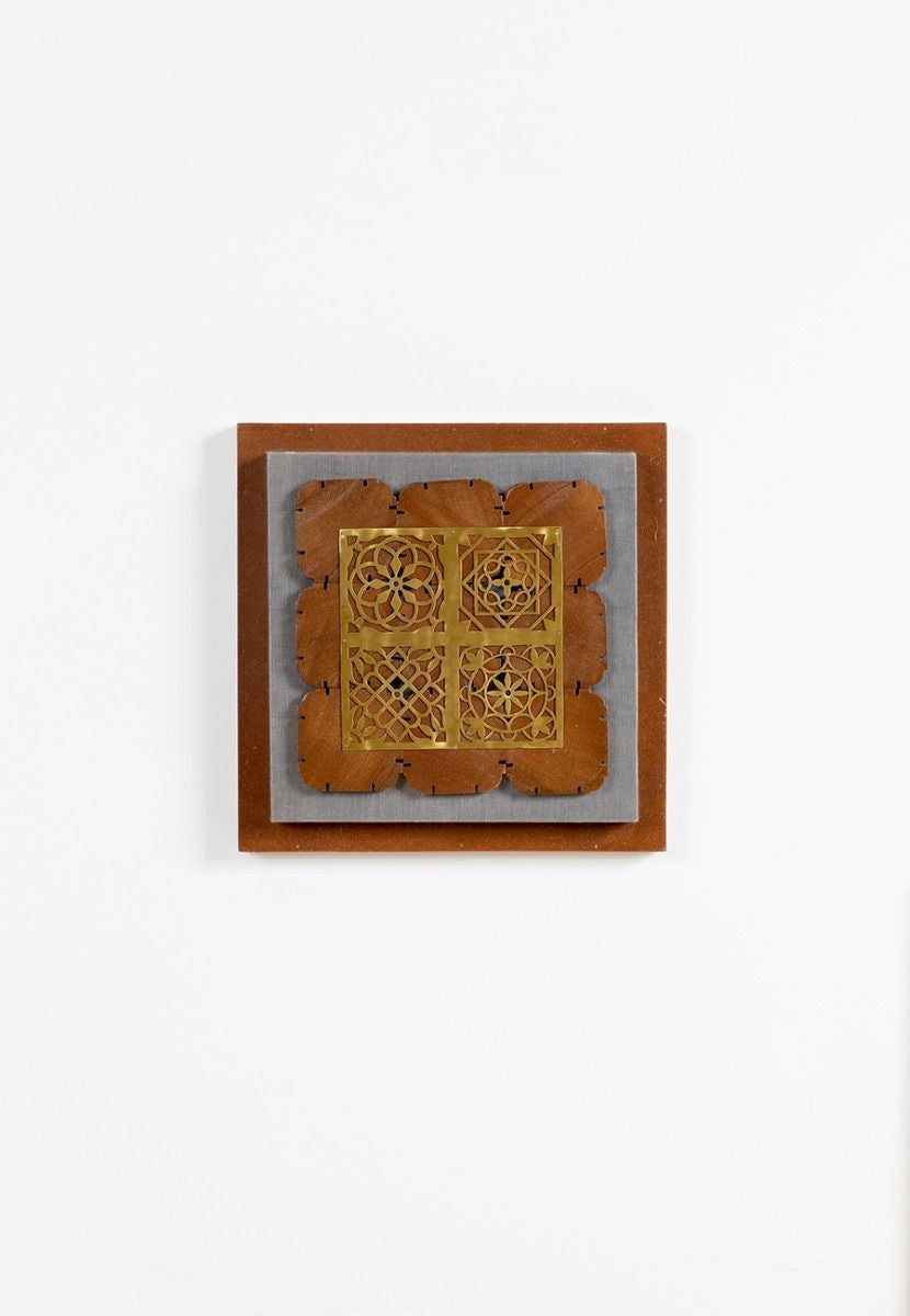 Wall Frame with Jaali Composition in a Wooden Block