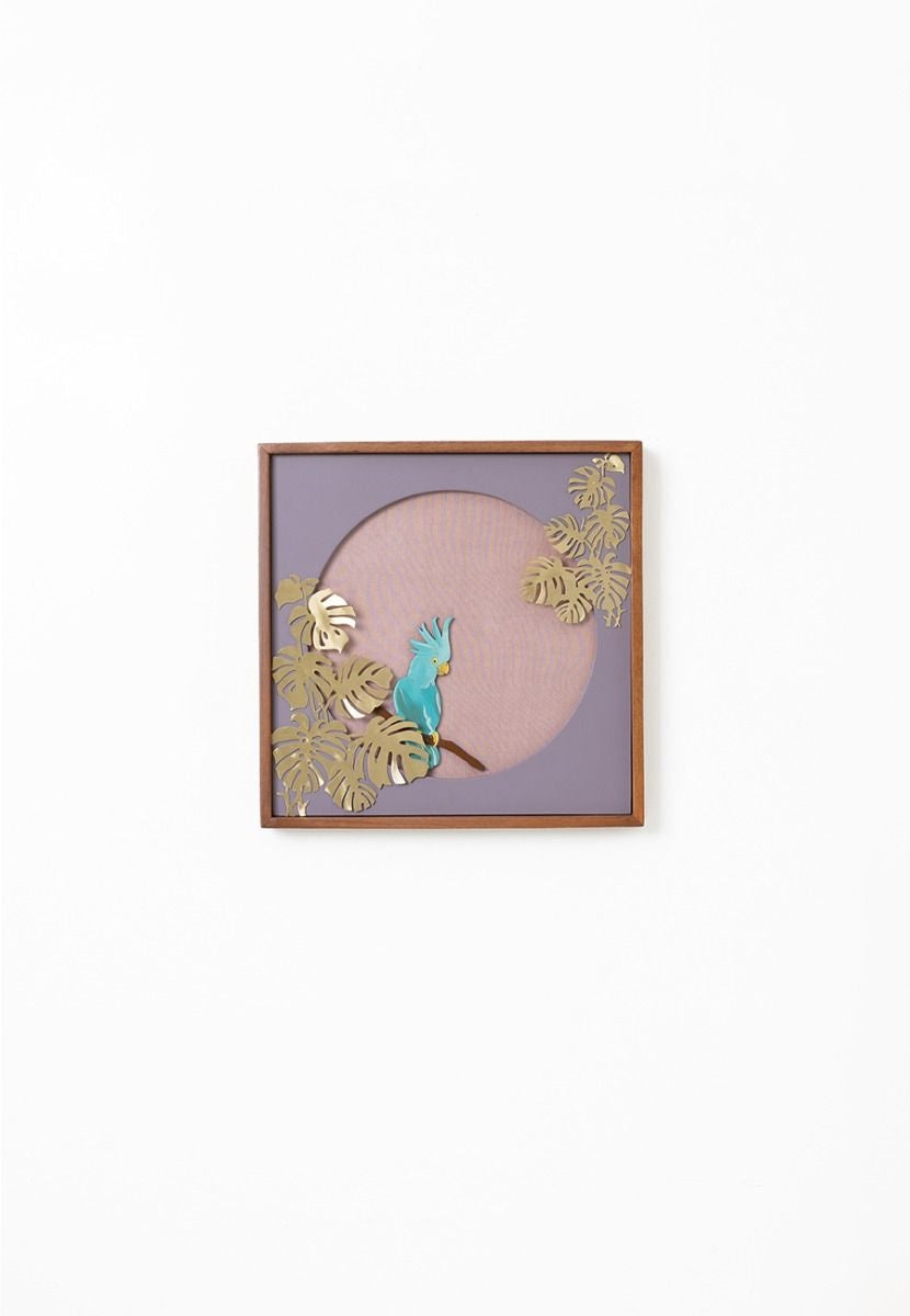 Cockatoo Bird & Monstera Leaf Wall Frame