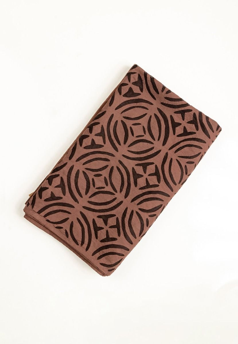 Dark Brown Hand-Woven Cotton Bedsheet