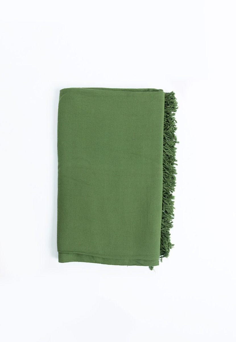 Olive Green Handwoven Cotton Bedsheet Set