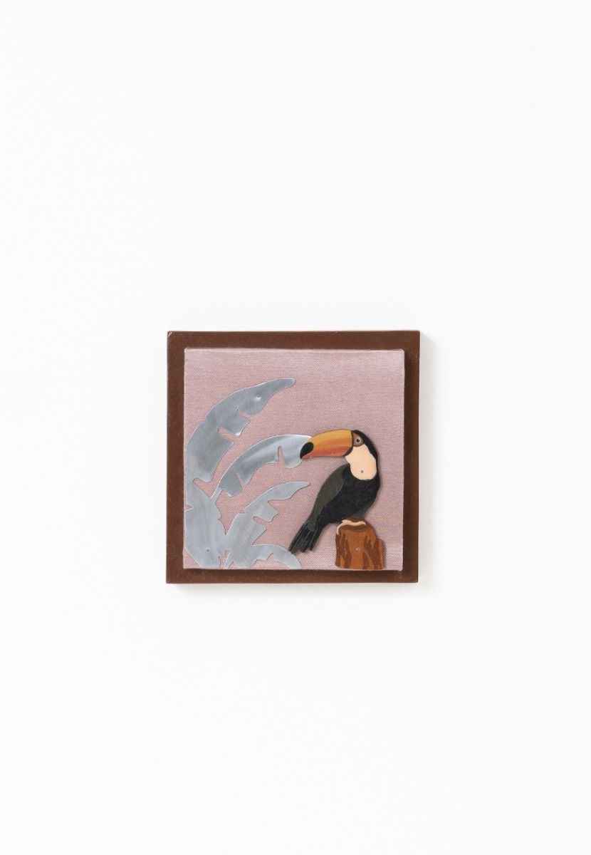 Peach Color Toucan Bird Wall Frame - Aluminum Cutout