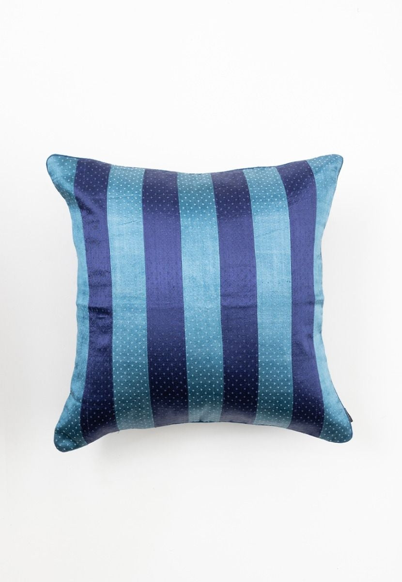 Hand-Woven Blue Cushion Cover