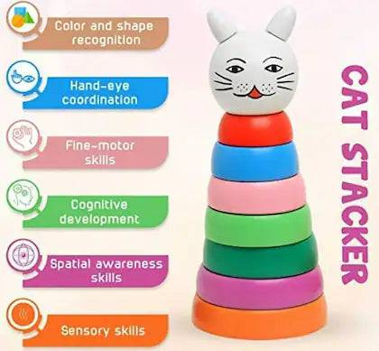 Matoyi Multicolor Cat Stacking Toys 2 Year and Above - India shopping