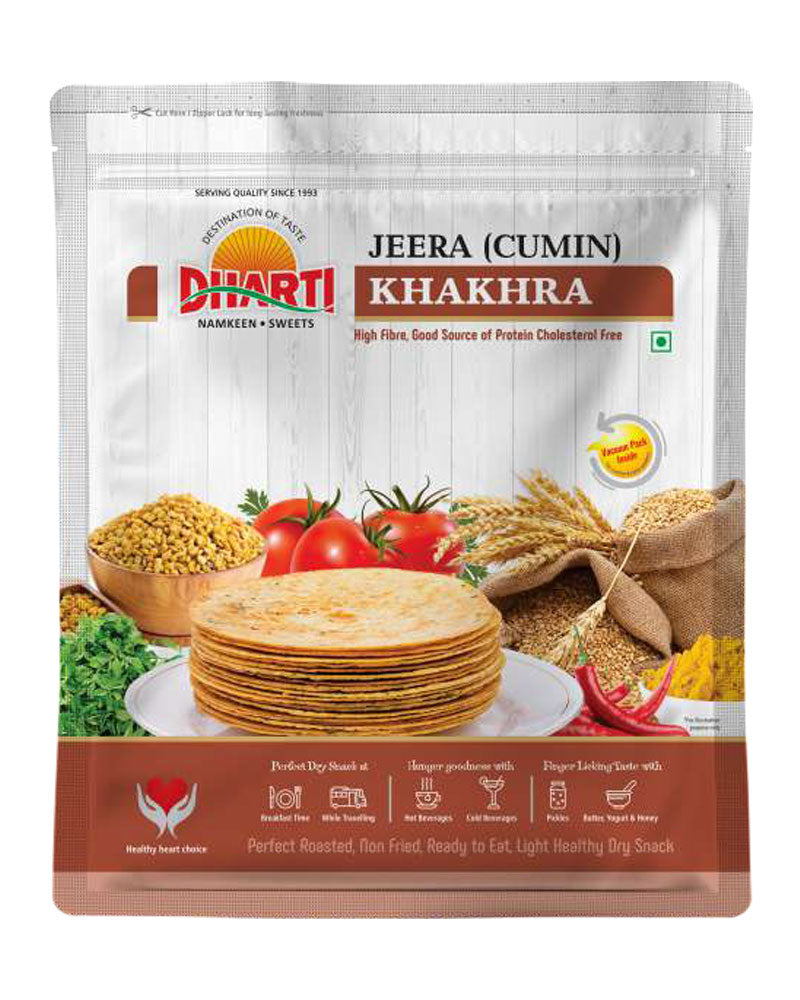 Dharti Namkeen Jeera (Cumin) Khakhra 500 gms