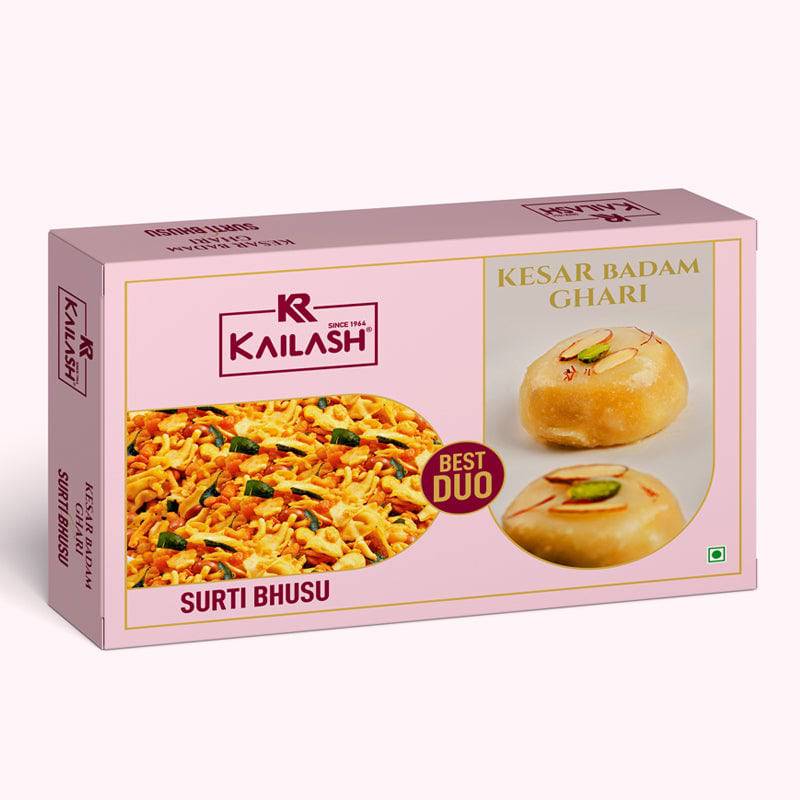 Kailash Sweets & Snacks Kesar Badam Ghari Surti Bhusu - 100 gms - India shopping