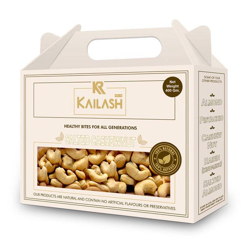 Kailash Sweets & Snacks  Roasted Kaju (Salted) - 400 gms - India shopping