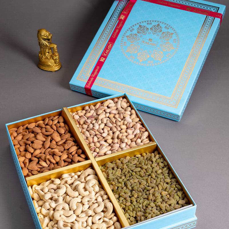 Kailash Sweets & Snacks Premium Blue Dry Fruit Box - India shopping