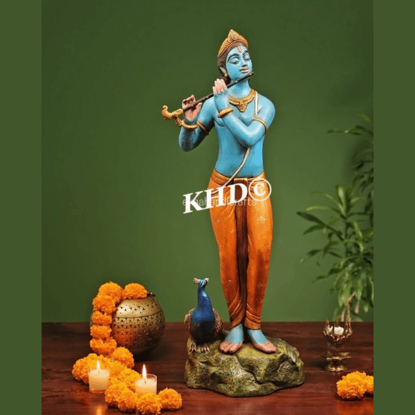 Luxury Idol| Lord Shri Krishna Idol - Brass - India shopping