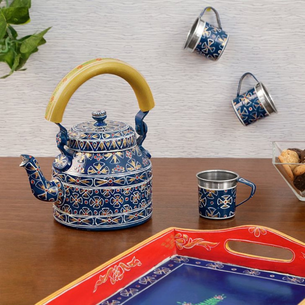 Hand Painted Tea Set: Royal Blue