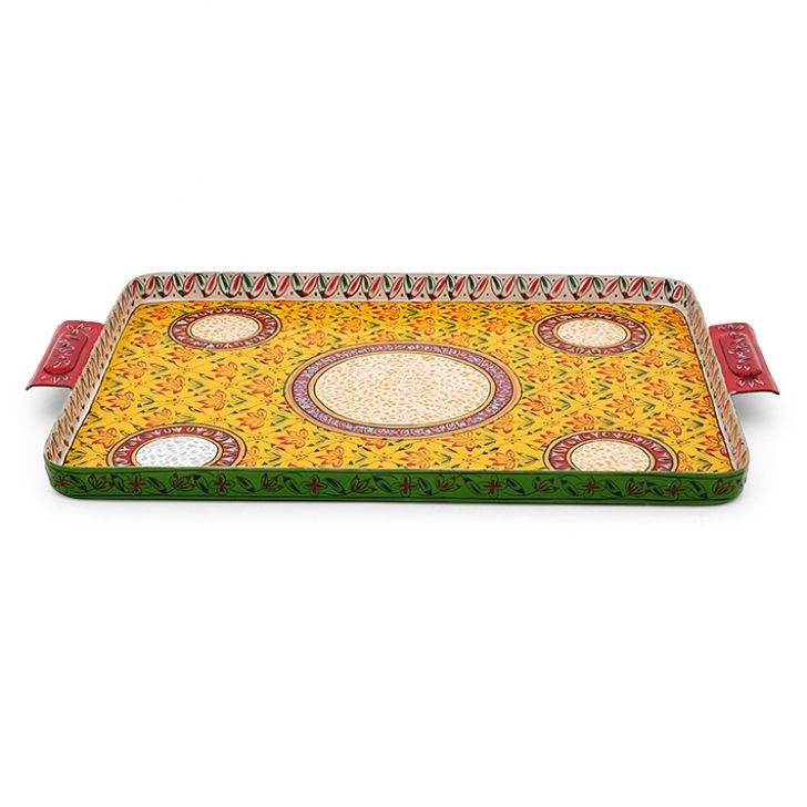 Metal Serving Tray : Royal Tray Yellow