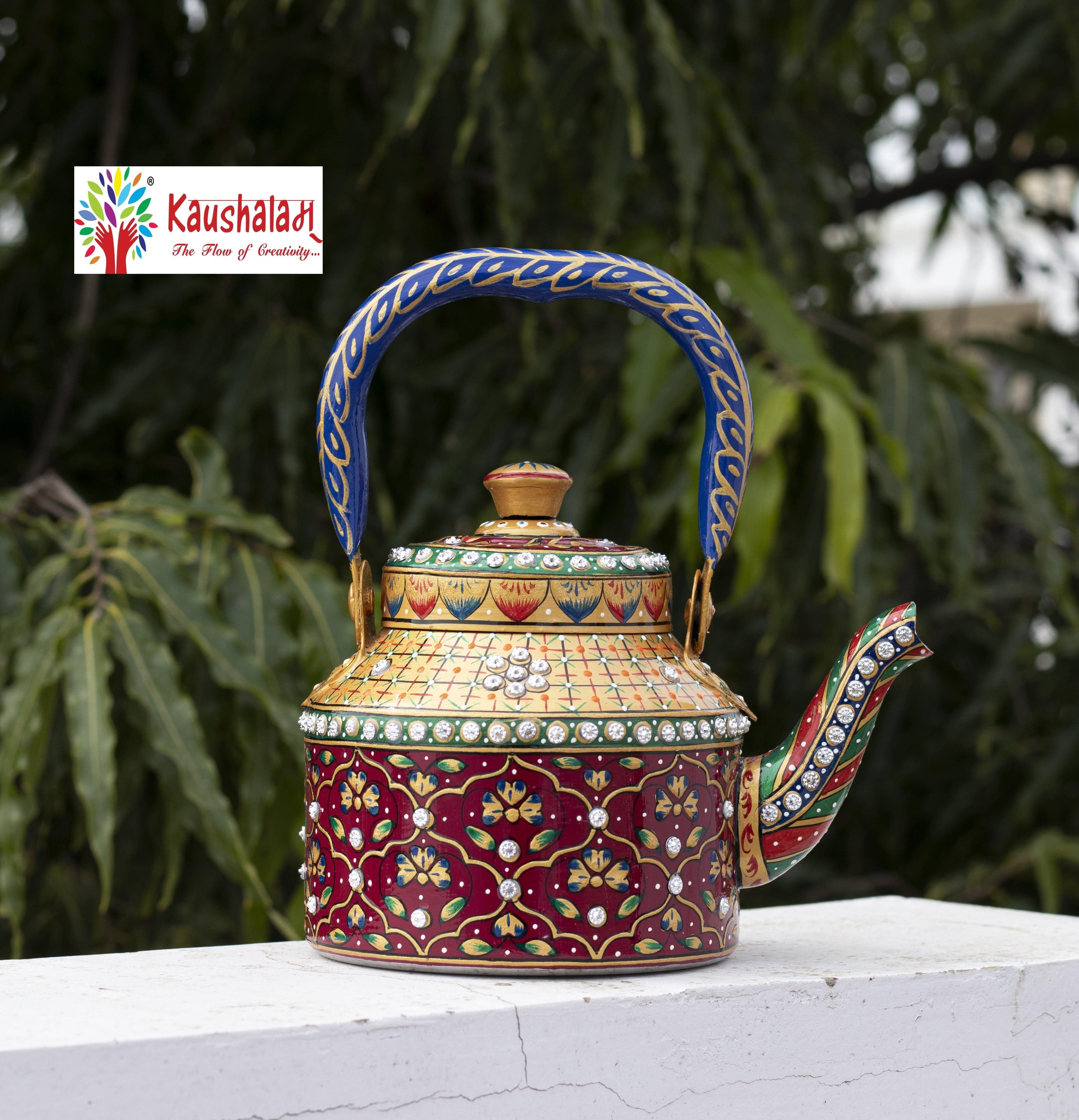 Hand Painted Induction Tea Kettle - Meraki - India shopping