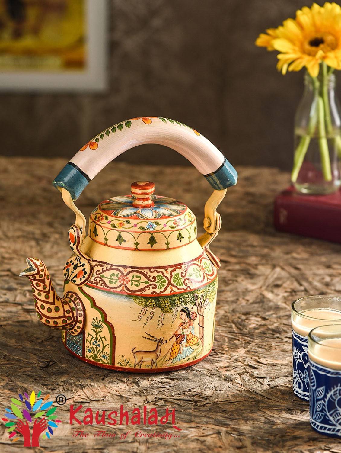 Hand Painted Kettle : Raag Maala - India shopping