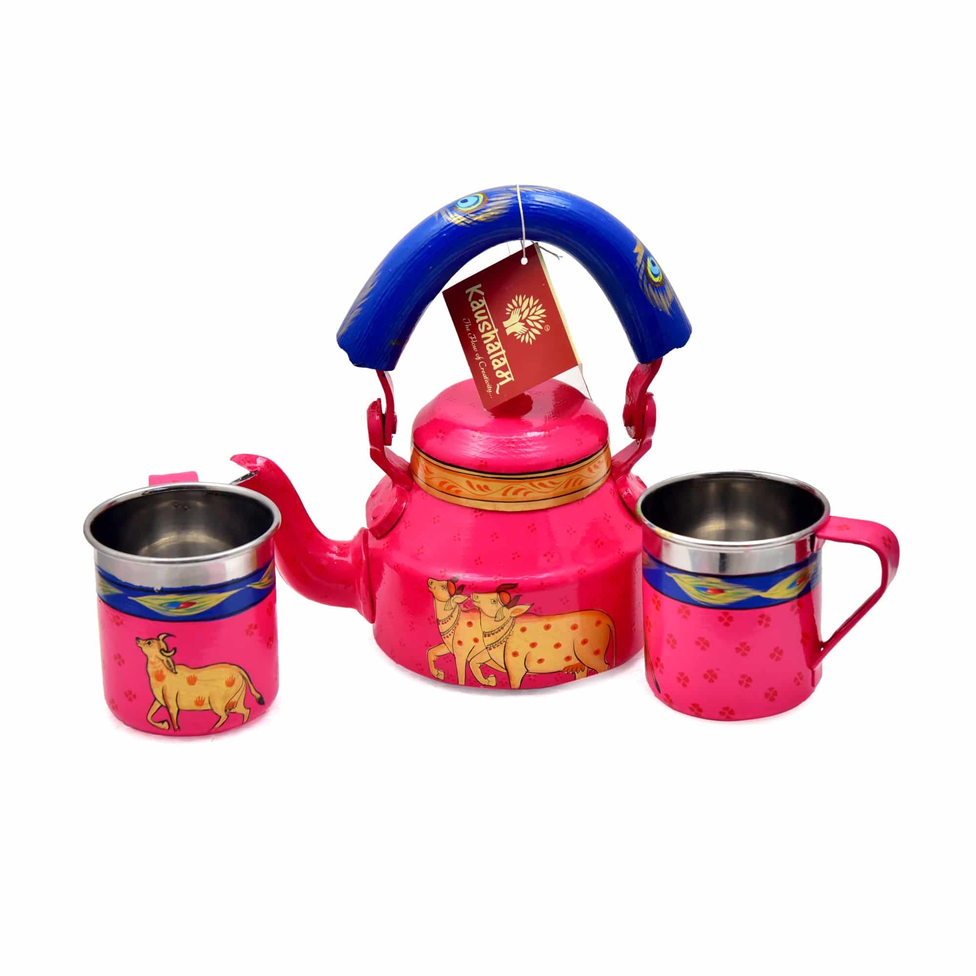 Hand Painted Tea Set : Gulabi Art - India shopping