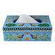 Hand Painted Wooden Tissue Box - Peacock Mughal Art