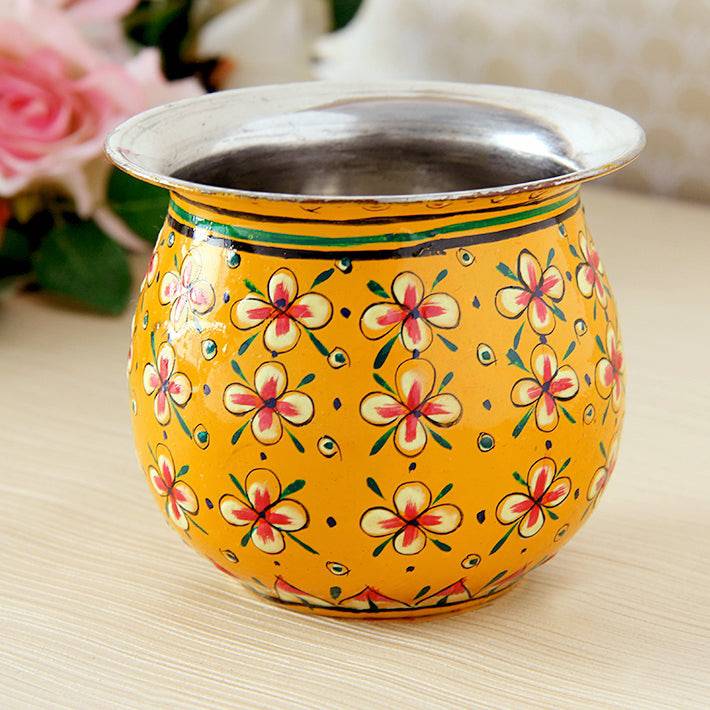 Stainless Steel kalash - yellow - India shopping