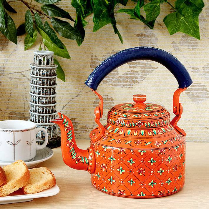 Hand Painted Kettle : Adventure Collection - India shopping