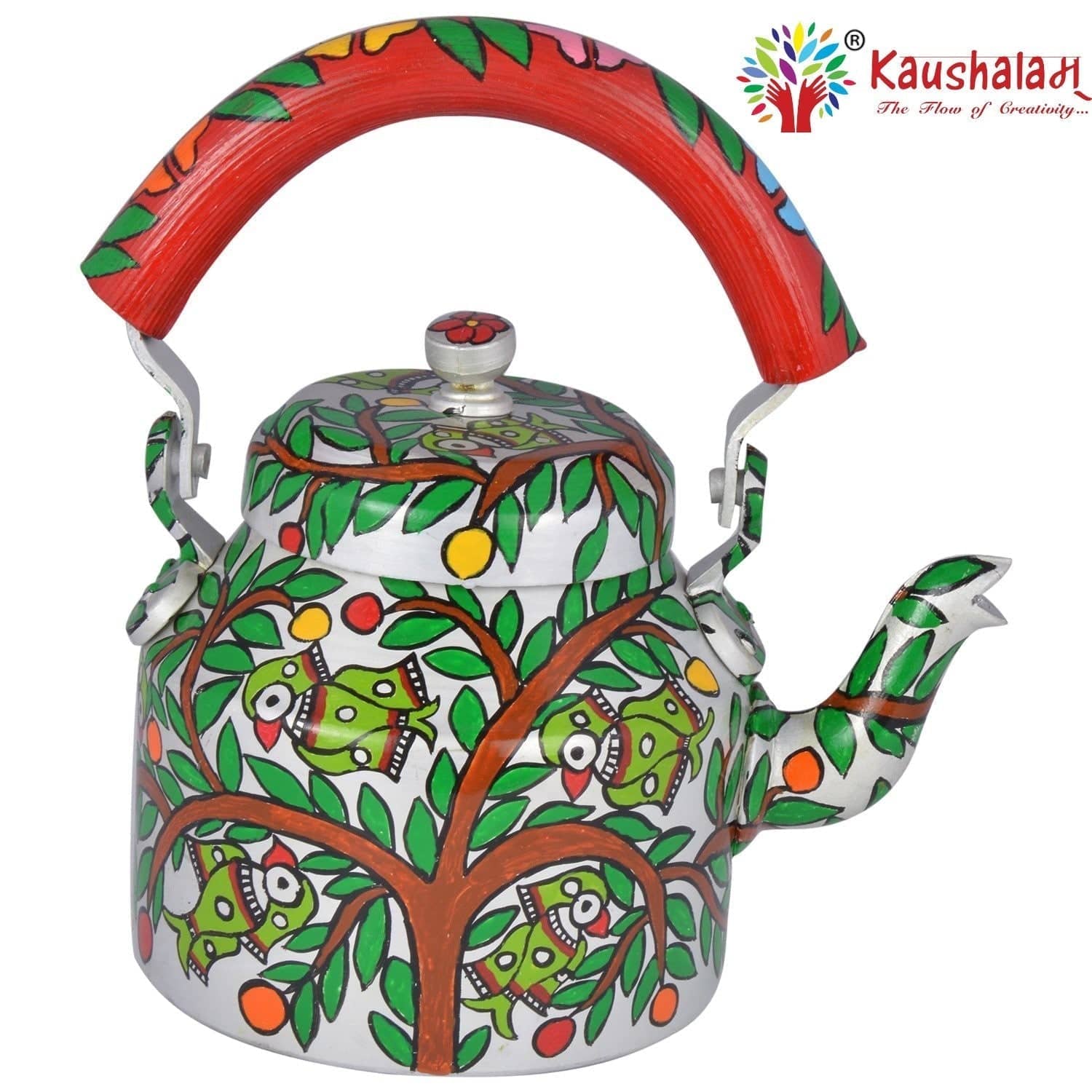 Hand Painted Kettle : Adventure Collection - India shopping