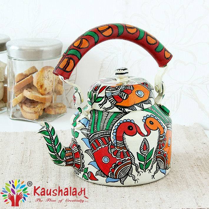 Hand Painted Kettle : Adventure Collection - India shopping