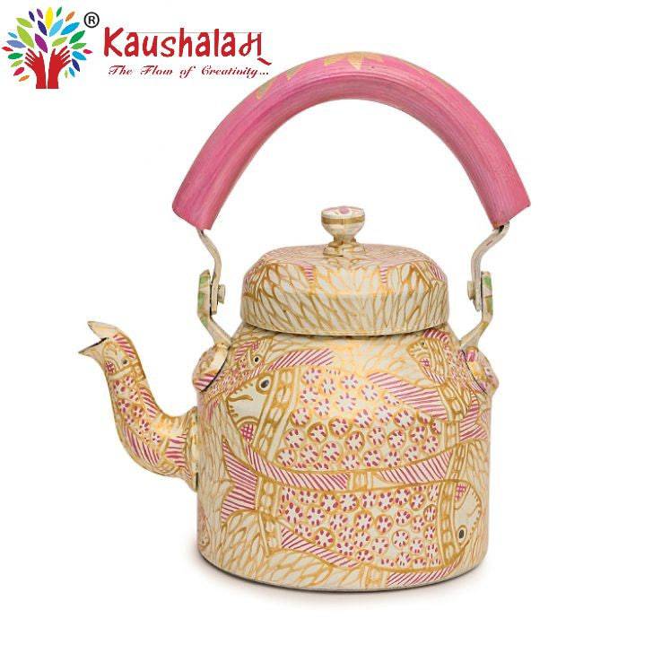 Hand Painted Kettle : Adventure Collection - India shopping