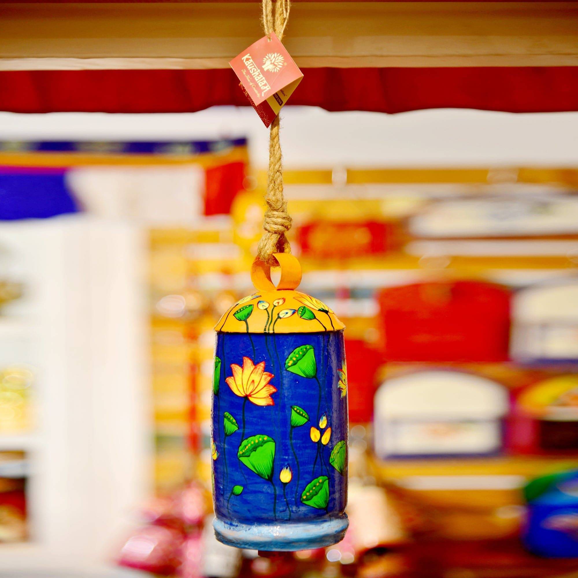 hand painted cow bells - Hanging bells - 10" - India shopping