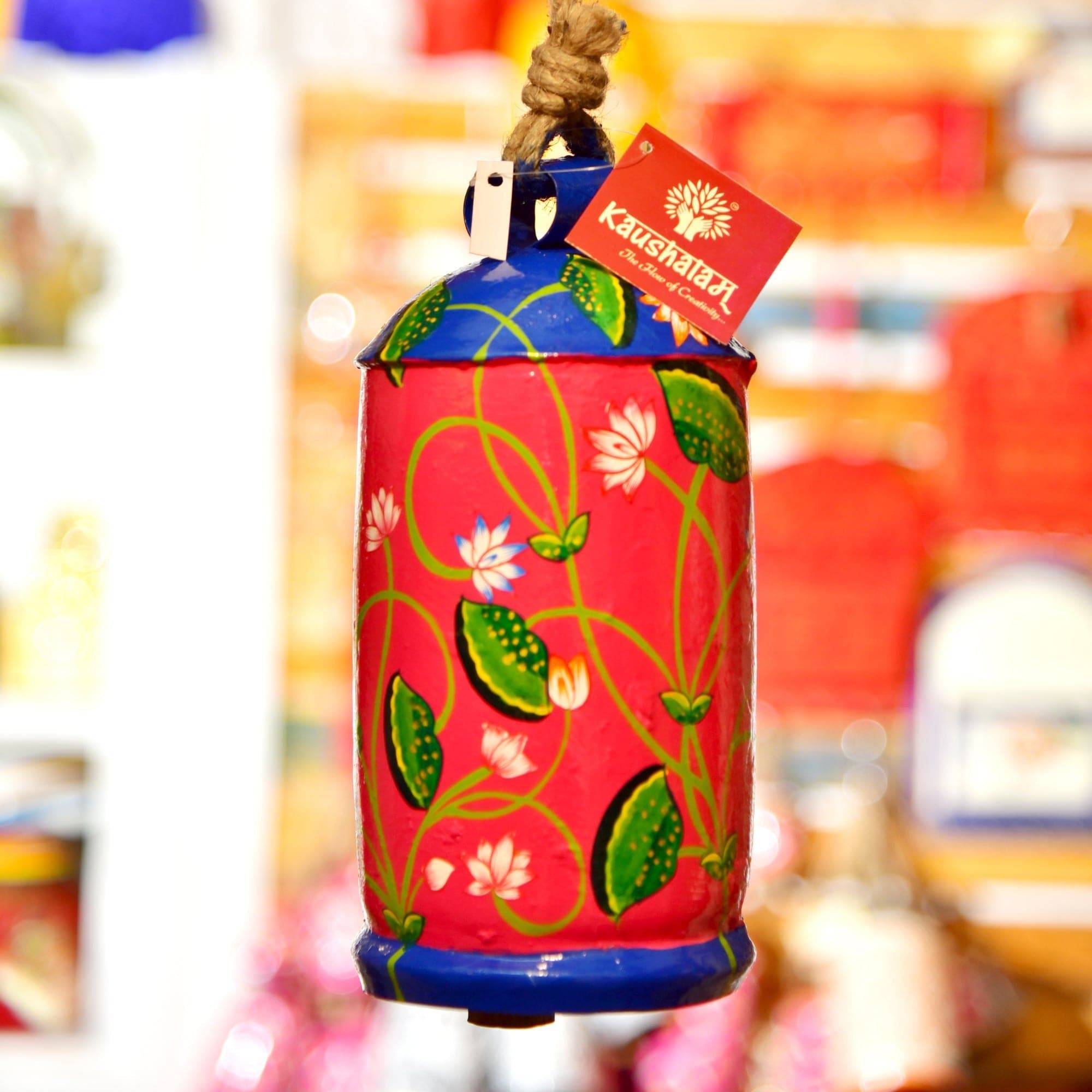 hand painted cow bells - Hanging bells - 10" - India shopping