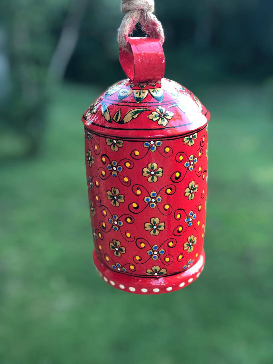 hand painted cow bells - Hanging bells - 10" - India shopping