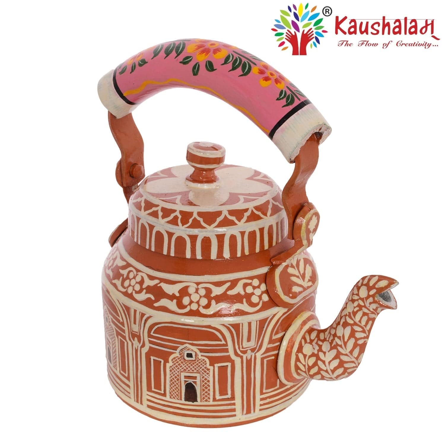 Hand Painted Kettle : Hawamahal - India shopping