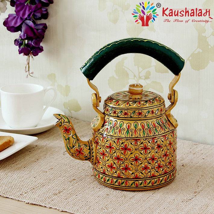 Hand Painted Kettle : 'Noor' - India shopping