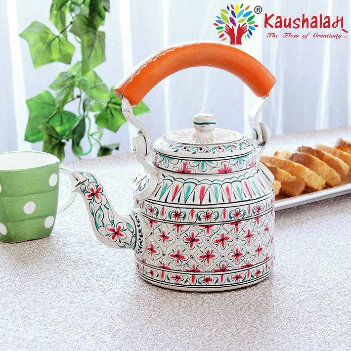 Hand Painted Kettle : 'Noor' - India shopping