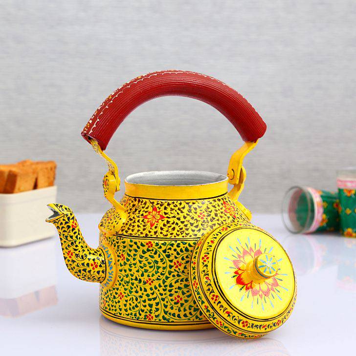 Hand Painted Kettle : The Garden - India shopping