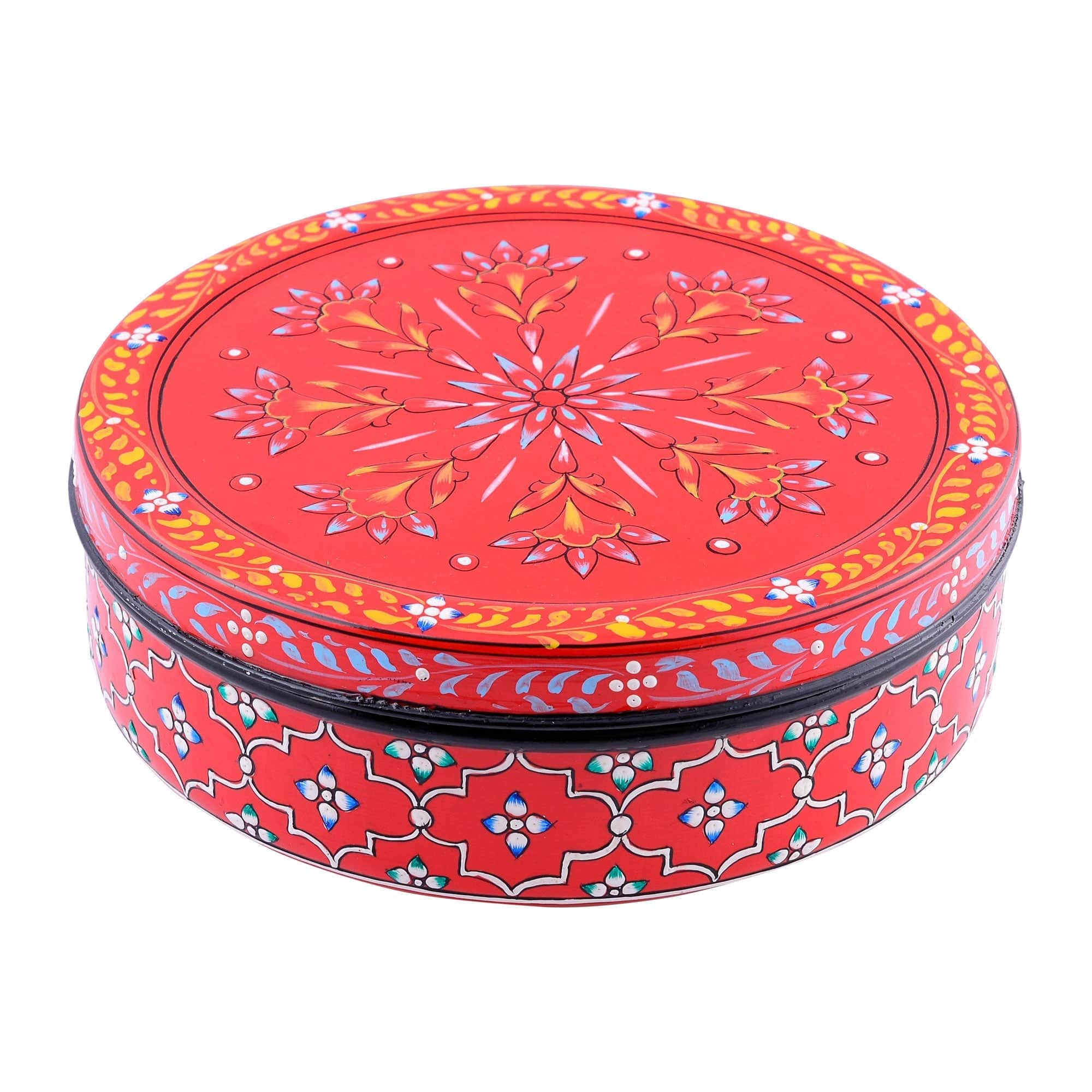 Kaushalam Hand Painted Spice Box - Masala Box, Spice Containers, Indian Masala daani - India shopping