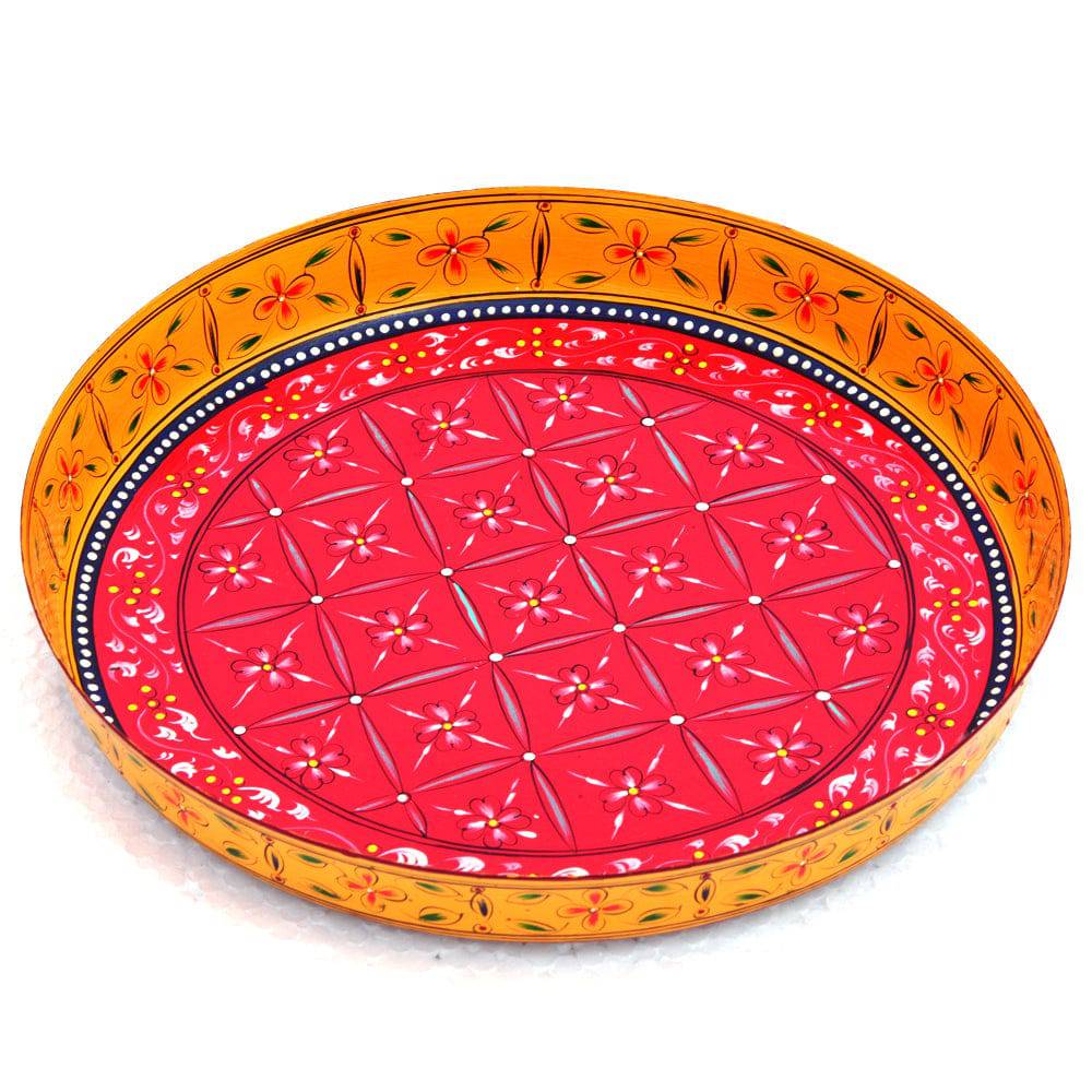 Round Tray plate- Puja Thali - India shopping