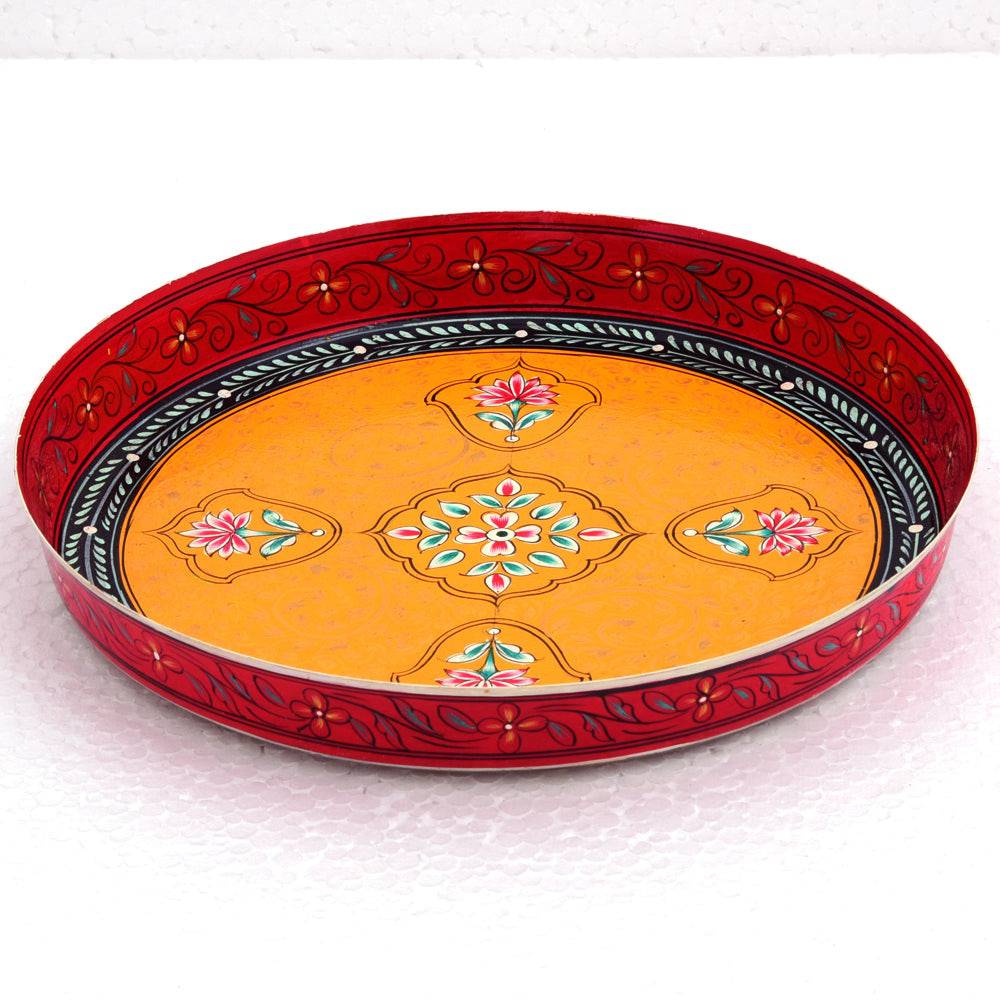 Round Tray plate- Puja Thali - India shopping