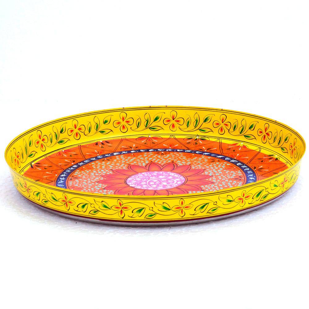 Round Tray plate- Puja Thali - India shopping