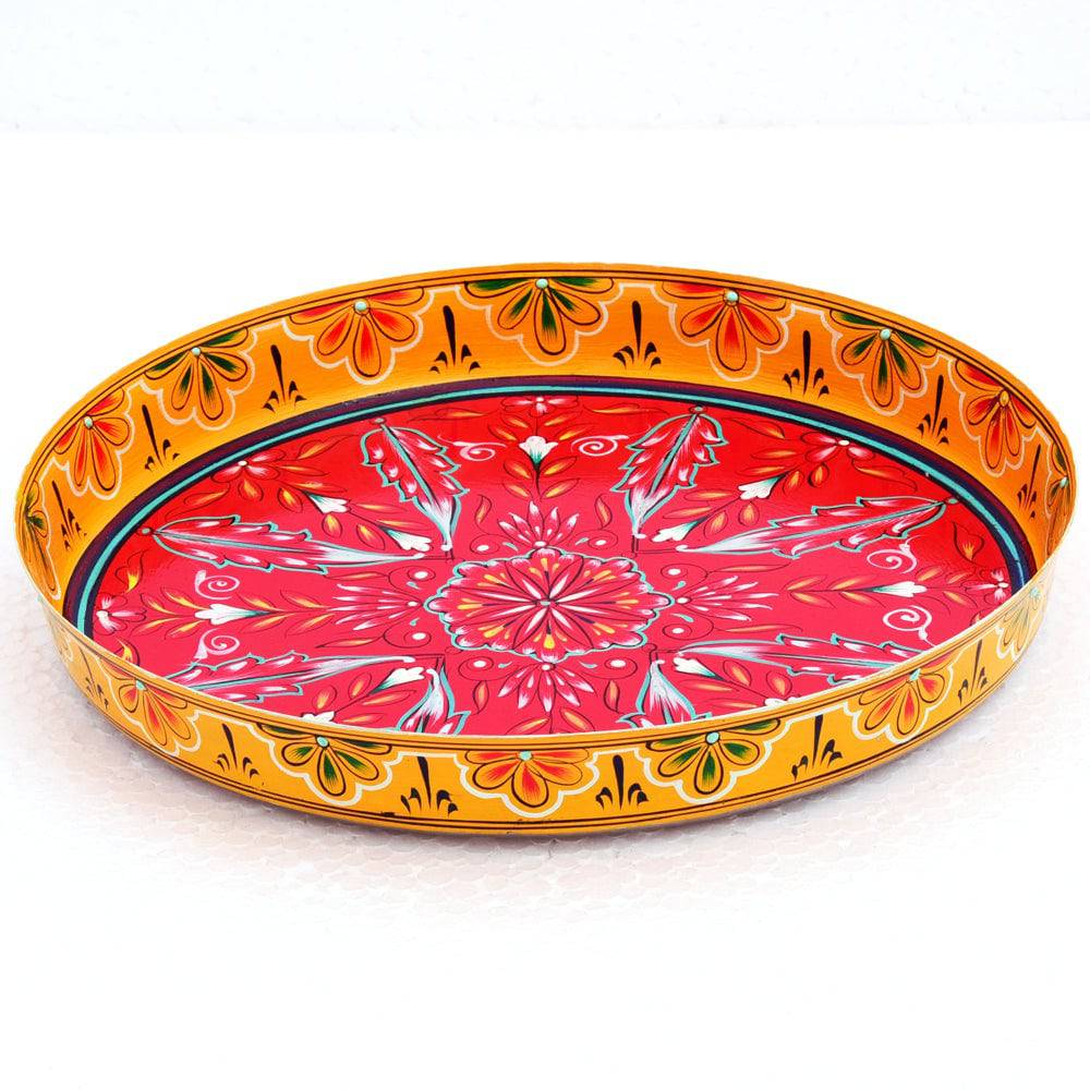 Round Tray plate- Puja Thali - India shopping