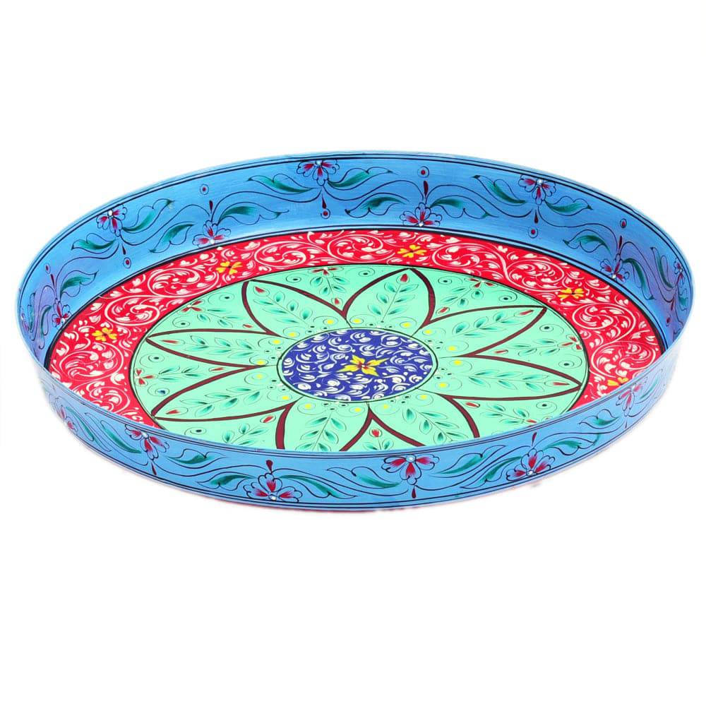 Round Tray plate- Puja Thali - India shopping