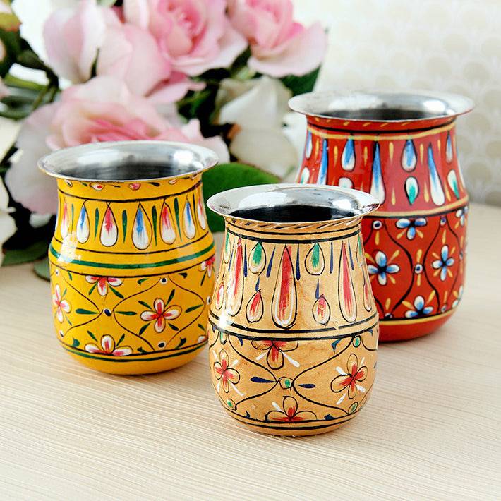 Stainless Steel kalash Set of 3 - India shopping