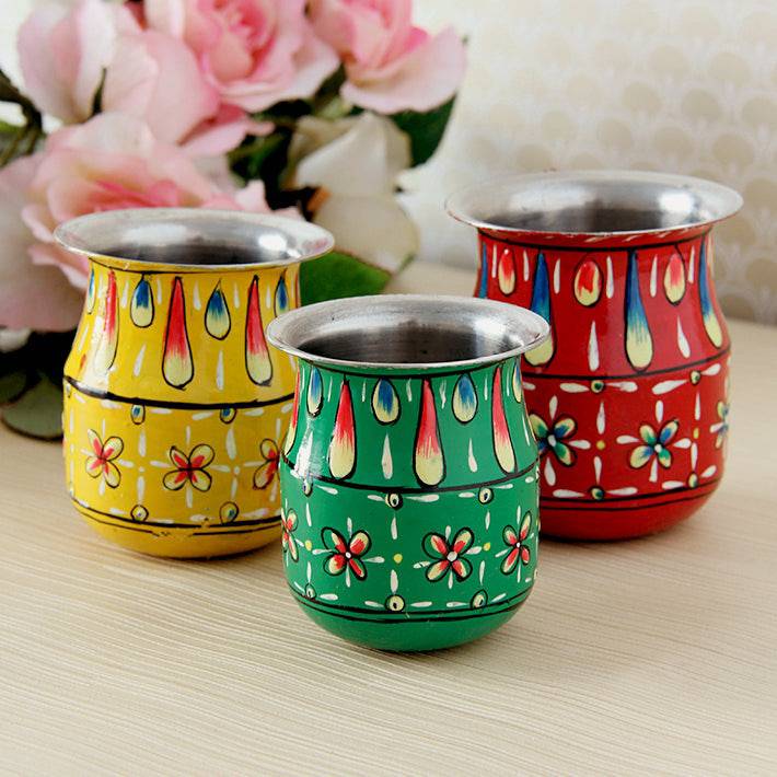 Stainless Steel kalash Set of 3 - India shopping