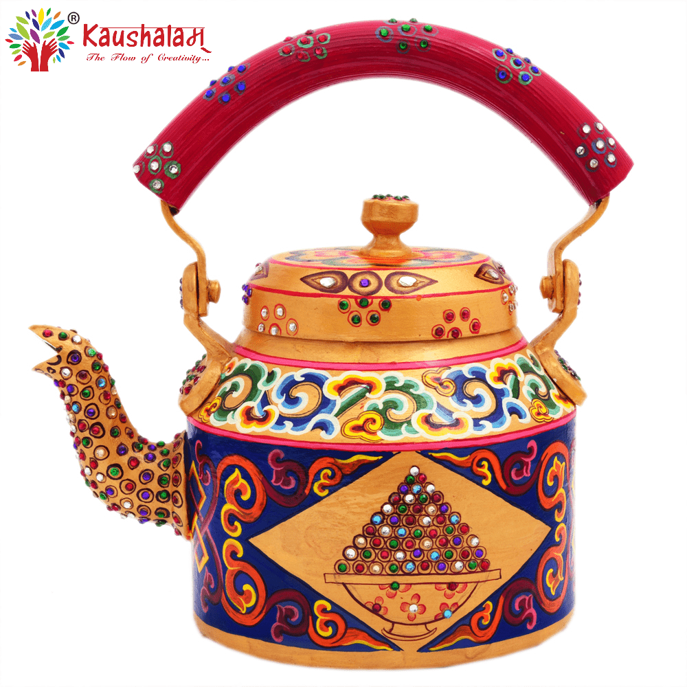 Hand Painted Tea Kettle - India shopping