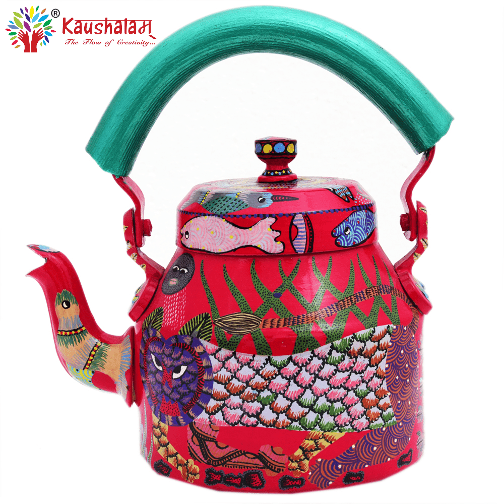 Hand Painted Tea Kettle - India shopping