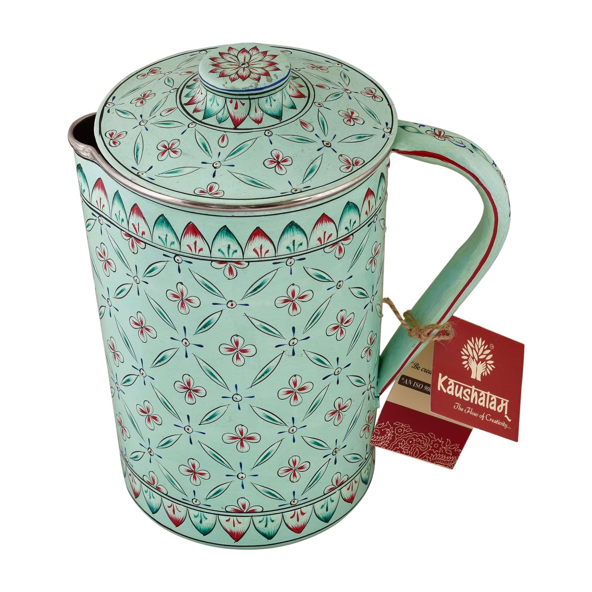 Hand Painted water jug / Stainless steel pitcher- Collection - India shopping