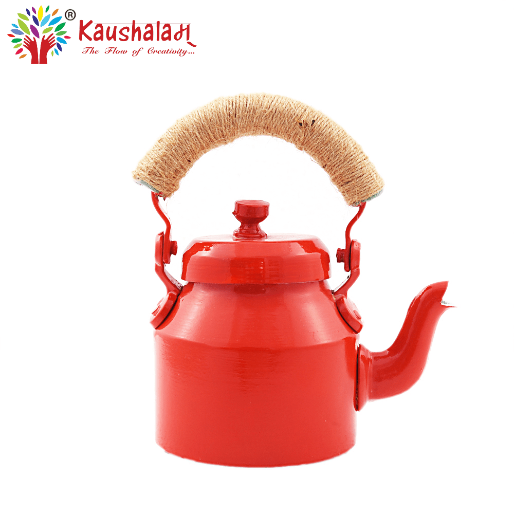 Hand Painted Kettle : Solid Collection - India shopping