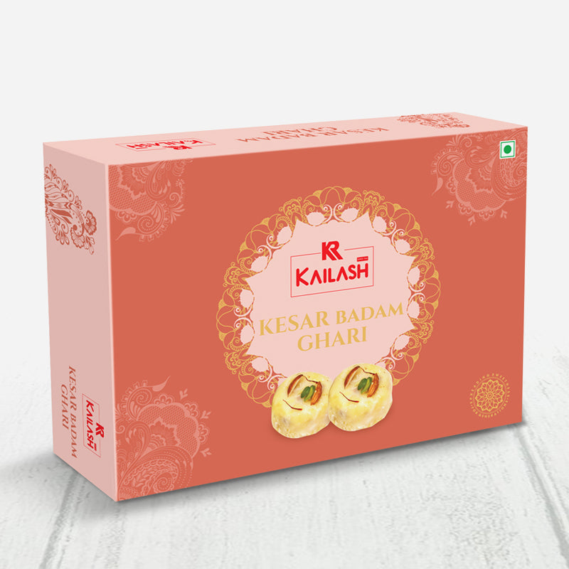 Kailash Sweets & Snacks Kesar Badam Ghari - 500 gms