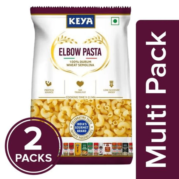 Keya Elbow Pasta, 2x400 g Multipack - 800 gms - India shopping